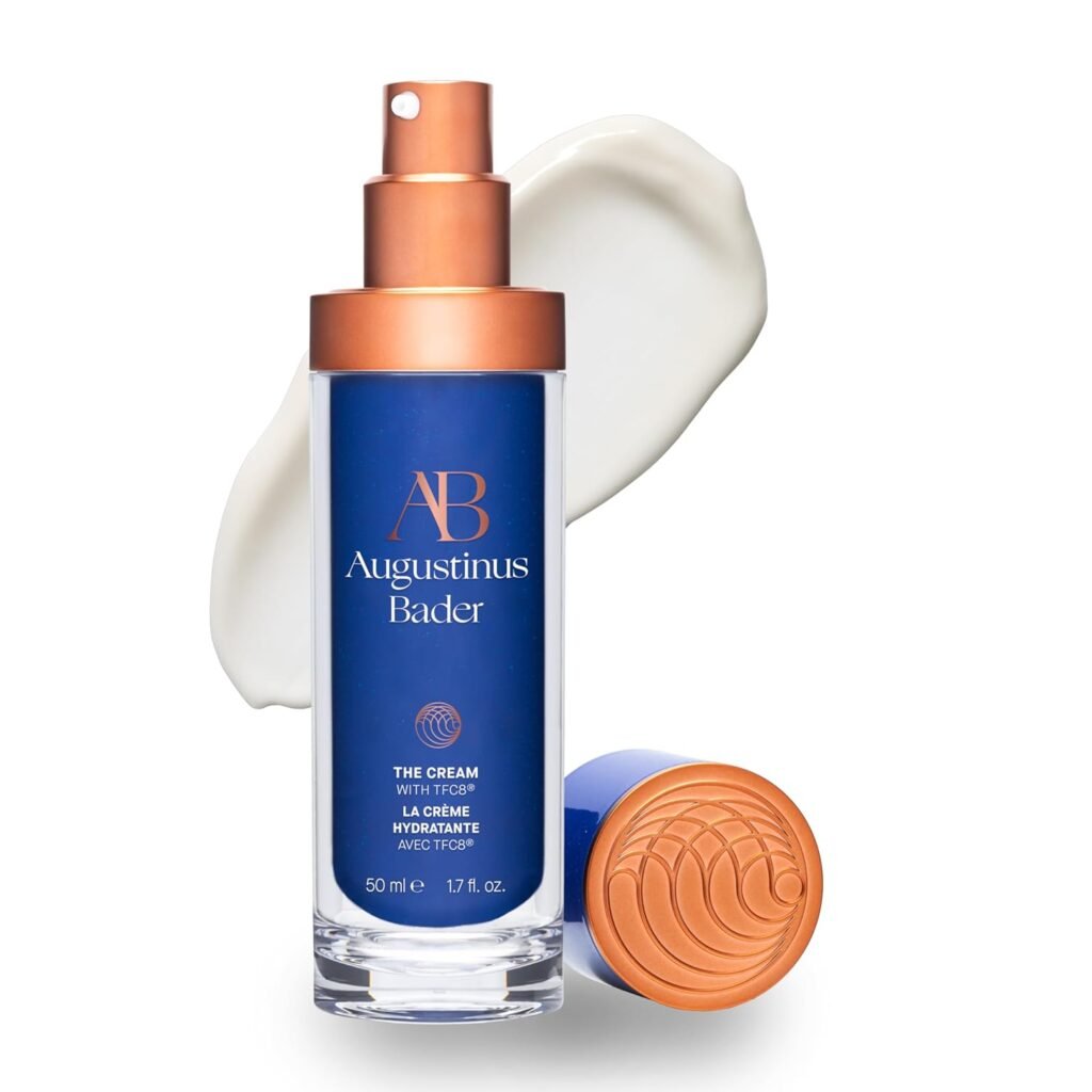 Augustinus Bader The Cream lightweight daily moisturizer container shown for an Augustinus Bader Review.