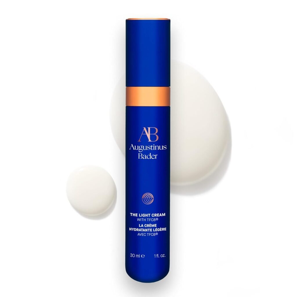 Augustinus Bader The Light Cream mattifying moisturizer packaging used in an Augustinus Bader Review.